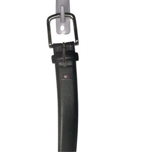 Tommy Hilfiger Black Belt with Silver Buckle